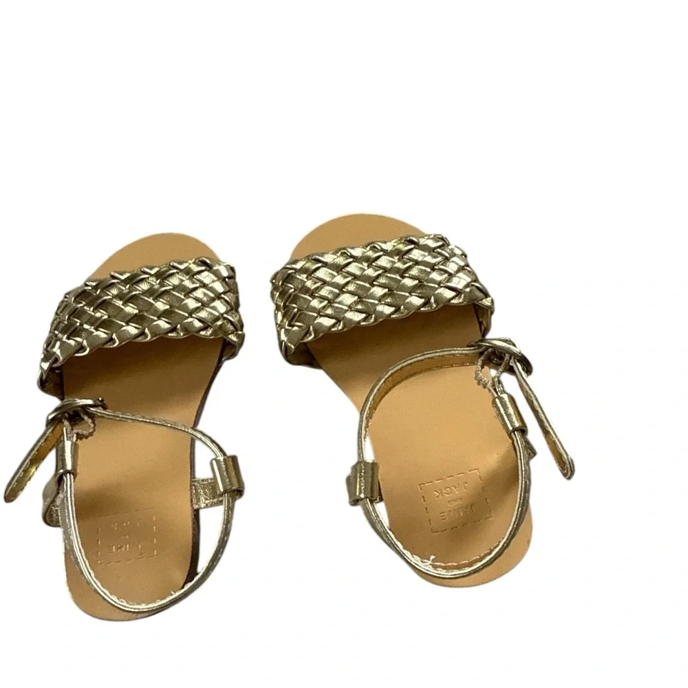Janie and Jack Gold Braided Baby  Sandals